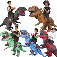 Ride Costume Inflatable Dinosaur T-Rex Halloween Fancy Dress for Adult Costume Dragon Party Outfit animal themed Blow Up cosplay