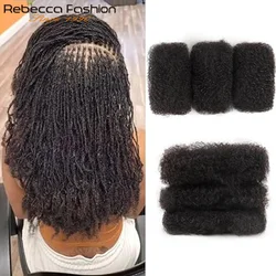 QVR Afro Kinkys cabello humano a granel para extensiones de rastas Loc reparación trenzado Twist apretado Afro rizado cabello humano para Locs 50 g/paquete