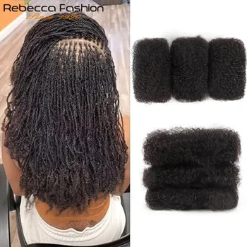 Afro Kinkys Bulk Echthaar für Dreadlock-Erweiterungen, Loc-Reparatur, Flechten, Twist, enges Afro-Kinky-Echthaar für Locs, 1 Packung, 50 g
