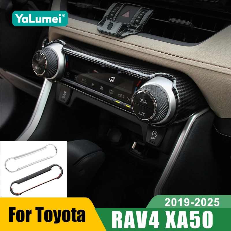 For Toyota RAV4 XA50 2019 2020 2021 2022 2023 2024 2025 Hybrid Car Air Conditioning Control Fan Speed Knobs Cover Accessories