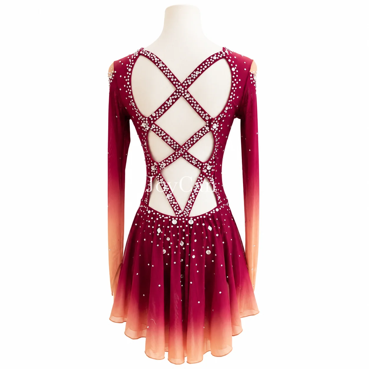 red figure skating competition dresses Figure Skating Dress Style A19 Red Italian Fabric, Handmade