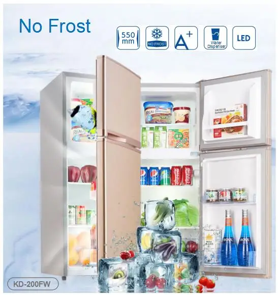 200L China Factory Promotion Low Noise Home Use Frost Free Kitchen Fridge