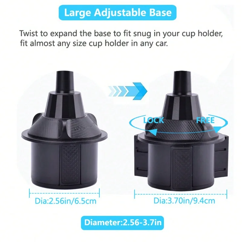 1pc, Car Cup Holder Tray Car Tray Table Passenger Seat 360 Degree Adjustable Telescopic Anti-Slip Car Tray Dining Portable Car