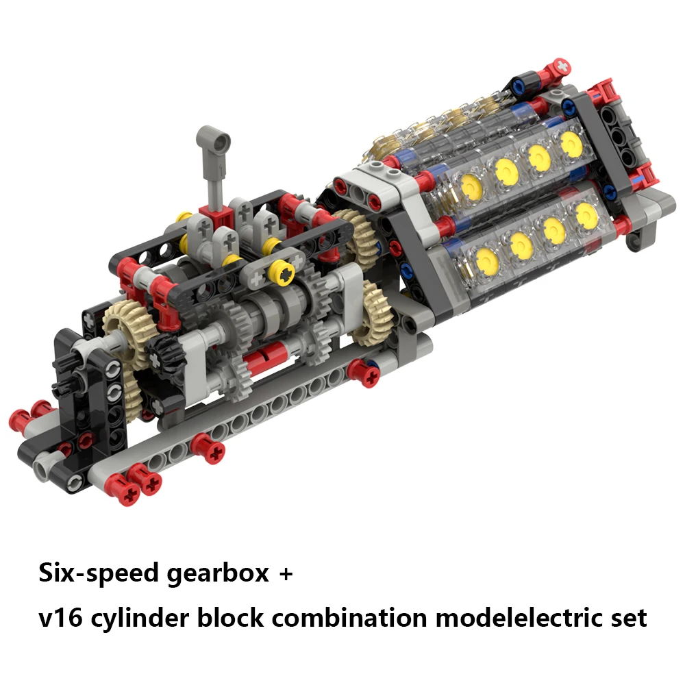 KAZI Six Speed Transmission Engine Combination Building Block Model Adult Electric Toy Boys Gift Domestic MOC Compatible LEGO images - 6