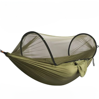 Lightweight Portable Outdoor Camping Hammock with Mosquito Net, High Strength Parachute Fabric Hanging Bed