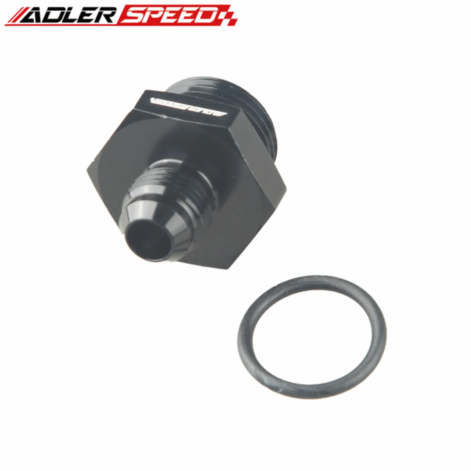 ADLERSPEED Male 4AN AN4 AN-4 Flare To -8AN AN8 Straight Cut O-Ring Adapter Fitting Blue/Black