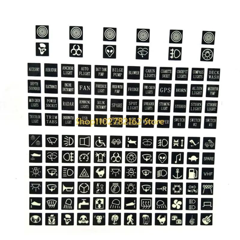 547B Glowing Stickers for Rocker Switches Lenses Transparent Design for Light Transmission Flame Retardant PVC