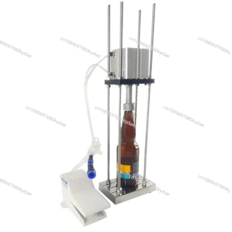 Crown Cap Pneumatic Capping Machine Semi-automatic Wine Bottle Glass Cap Capping Machine Homemade Beer Bottle Capper
