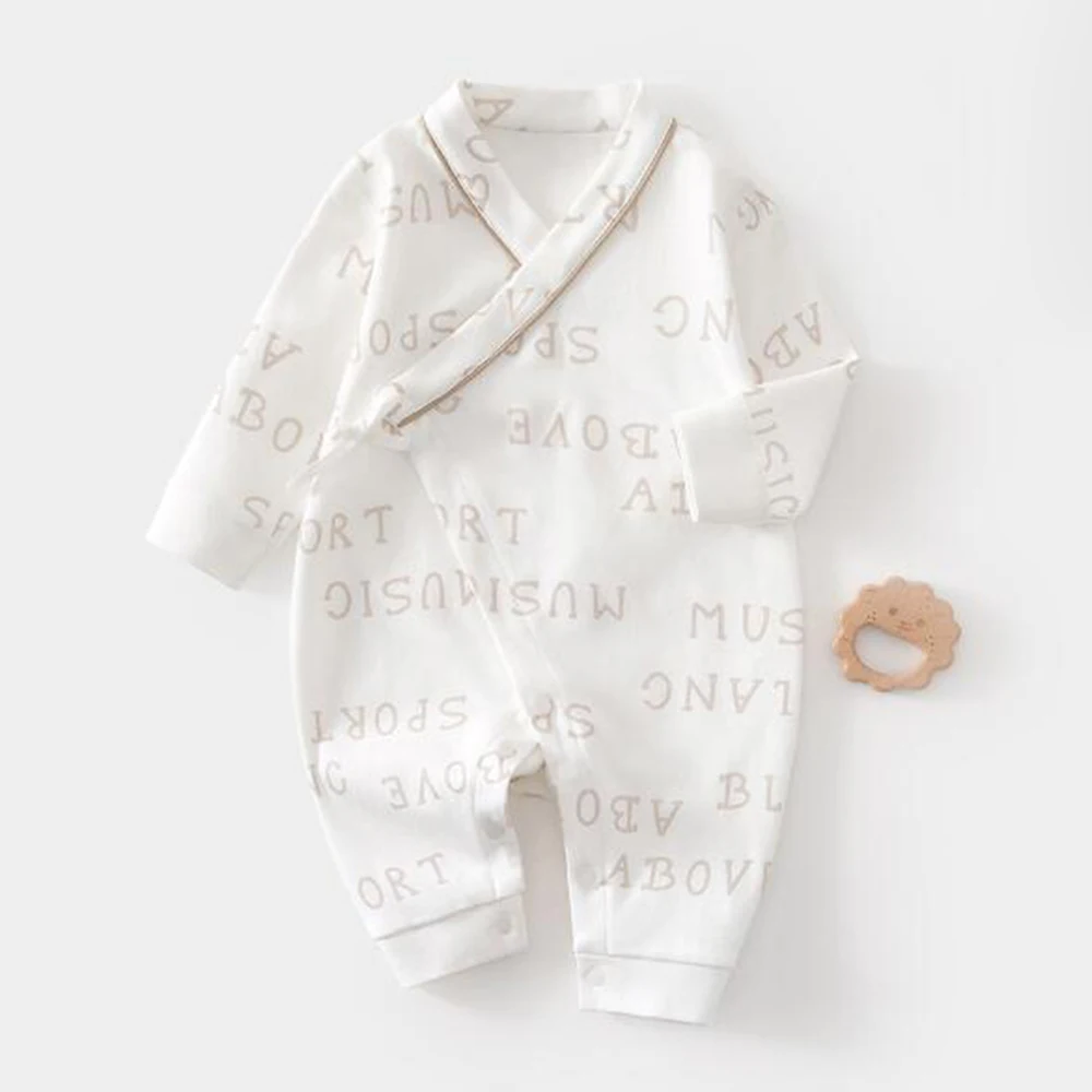 Baby Boy Boutique Clothing Newborn Girl Romper Long Sleeve Cotton Spring Autumn Cute Hospital Unisex Baby Jumpsuits