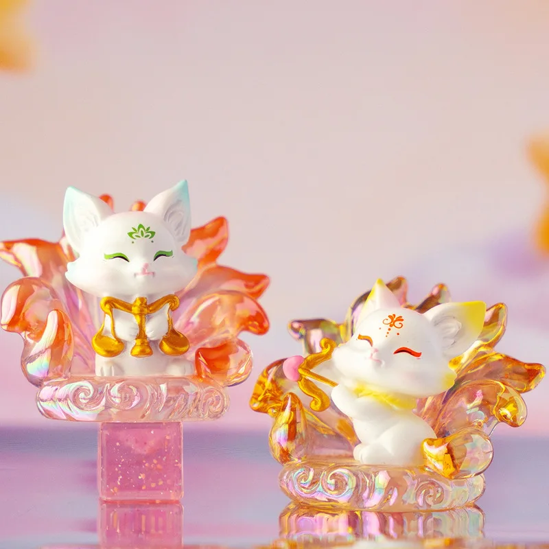 

NewCartoon Handheld Twelve Constellations Nine Tailed Fox Blind Box Creative Resin Desktop Ornament Festival SmallGift Wholesale