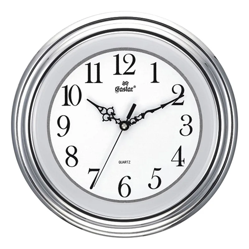 34cm Round Modern Nordic Clock - Creative Clock - Home Luxury Retro Living Room Wall Clock - Gold and Silver Wall Decor