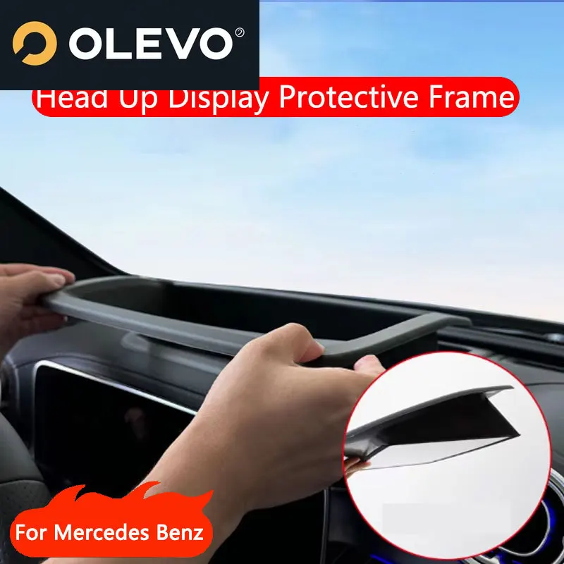 

Для Mercedes Benz GLC 2023 2024, защитная рамка для проекционного дисплея, автомобильный HUD дисплей, защитная крышка, аксессуары для рамки