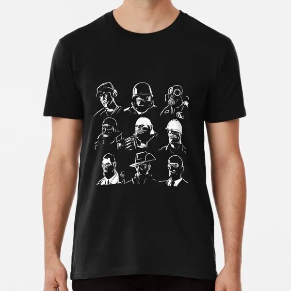 TF2 Mercenaries T-Shirt Made in the USA Size S to 5XL