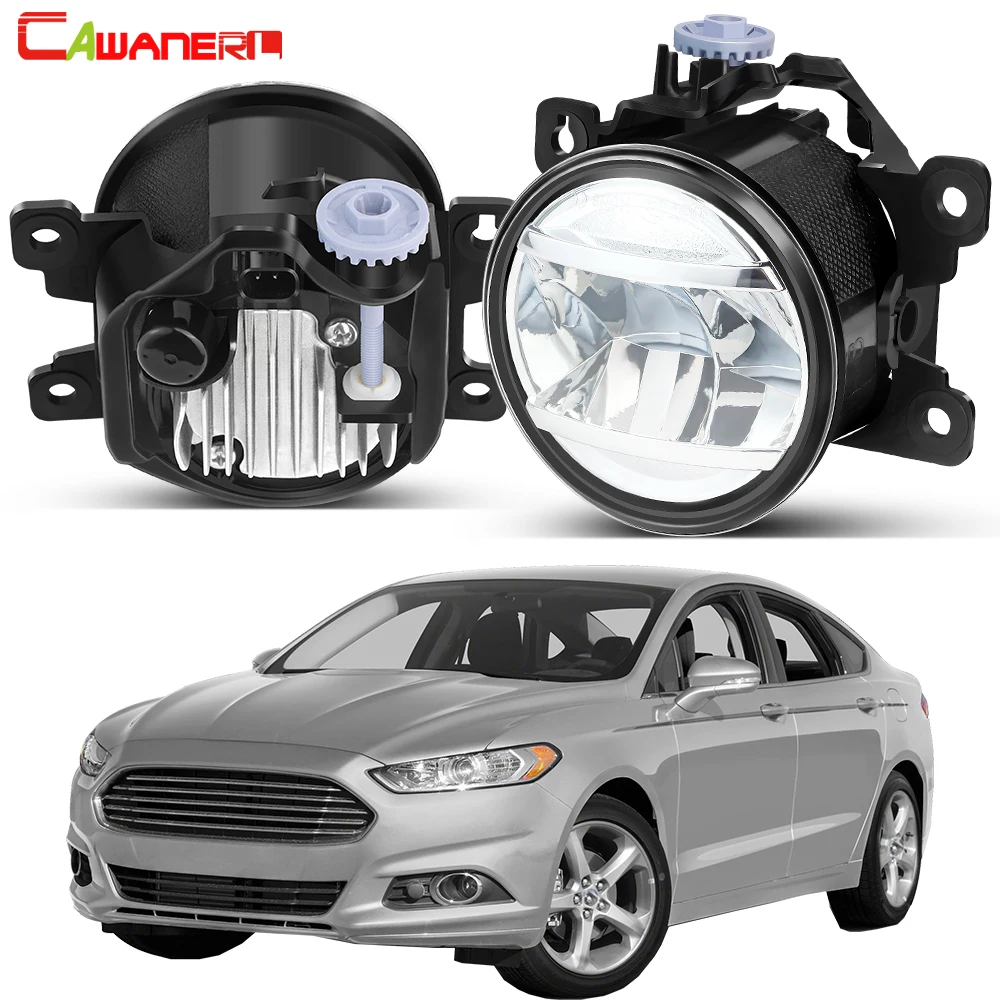 2 X 30W Car Front Fog Light Assembly Upgrade LED Fog Driving Lamp For Ford Fusion Sedan 2013 2014 2015 2016 (American Model)