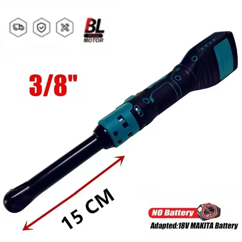 

Electric Ratchet Wrench Upgraded Extended Head Removal Screw Nut 220N.m 3/8" Cordless Driver Power Tools for Makita 18V Battery