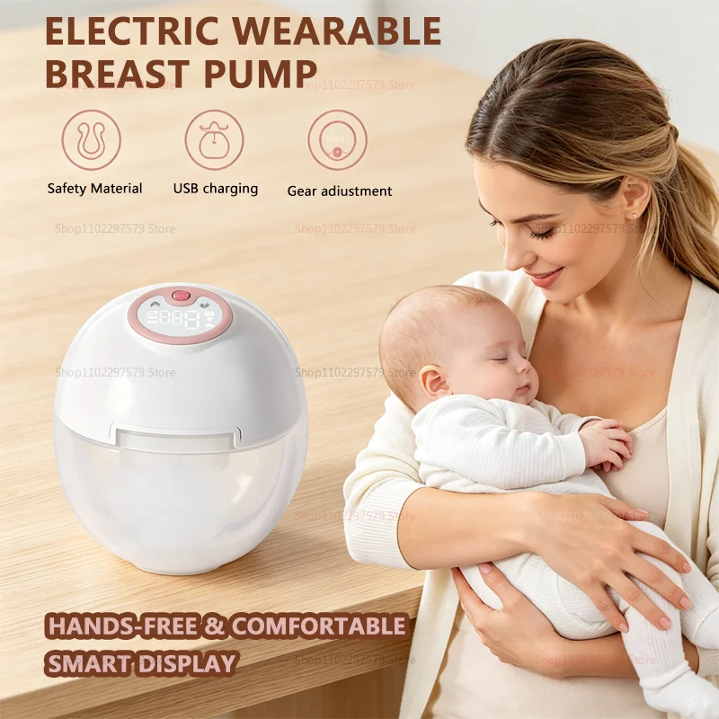 f2ウェアラブルワイヤレス電動搾乳器、ハンズフリーbpaフリー、ledスクリーンとマッサージ機能付き、授乳中のママ向け