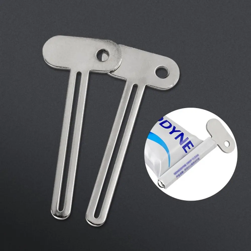 6PCS Metall Zahnpasta Tube Squeezer mit Schlüsselbund Loch Tragen-beständig Manuelle Zahnpasta Spender Hohe Härte Langlebig
