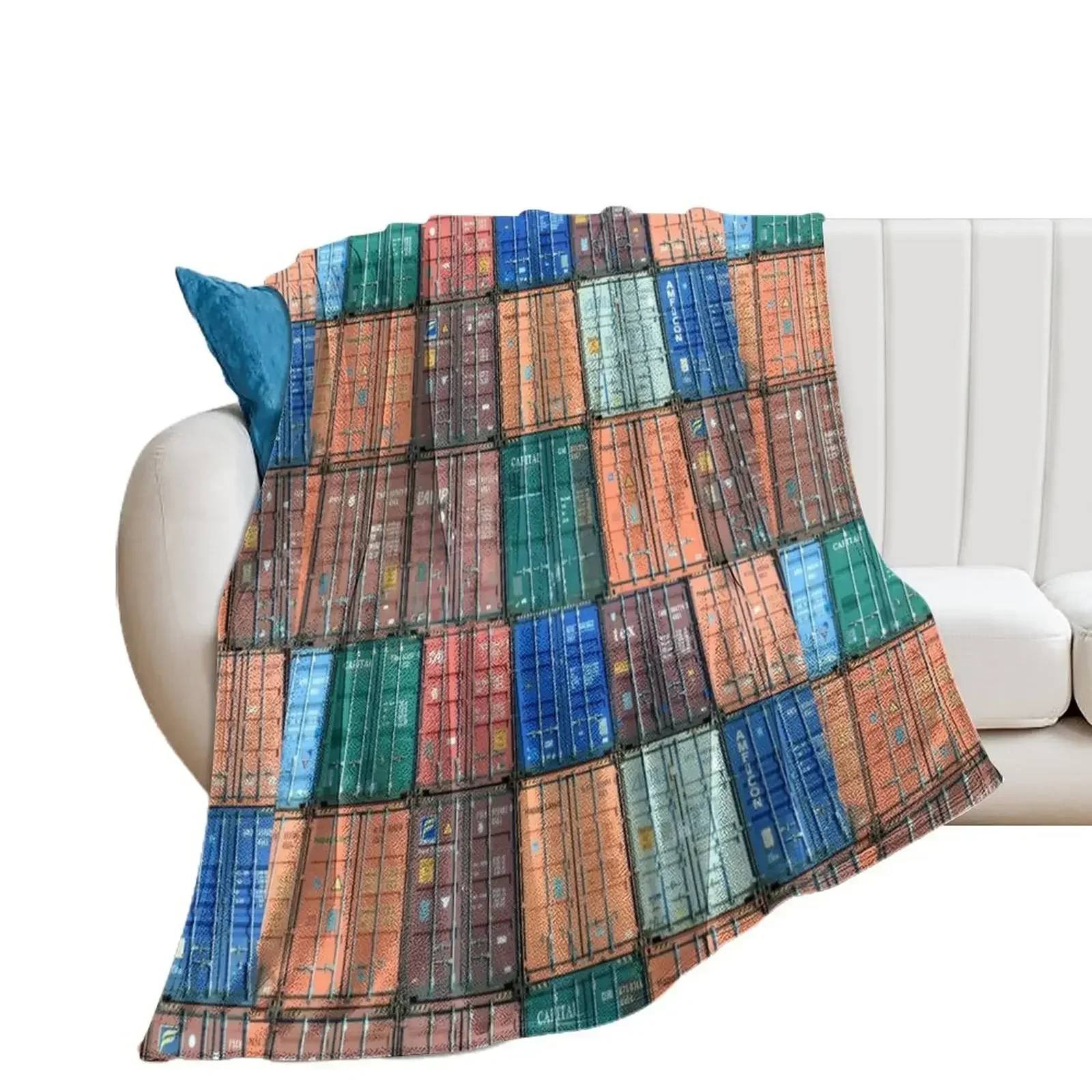 

For the Love of Shipping Containers Throw Blanket Blankets Sofas Of Decoration Cute Large christmas gifts Blankets