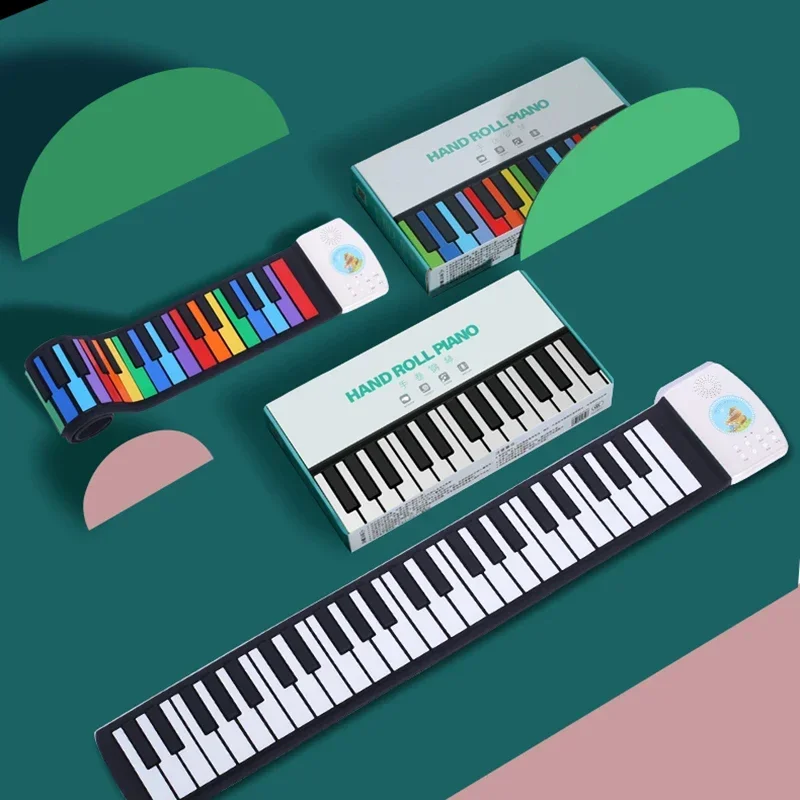 Music Roll Piano Otamatone Easycontrol Electronic Organ Folding Baby Piano Melodic Flexible Piano Infantil Musical Instruments