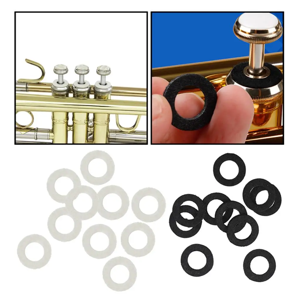 trumpet type valve Felt Pads Trumpet Felt Pads Felt Washers Trumpet Accessories (10PCS)