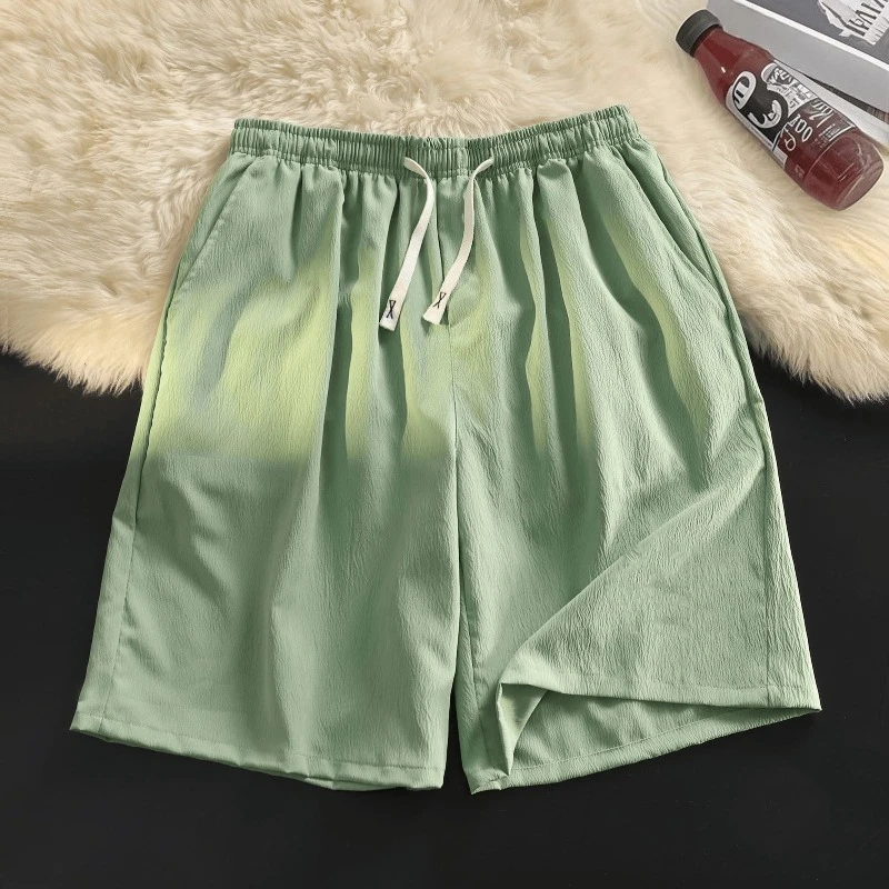 

Men's Ice Silk Sports Shorts Mid Length Casual Loose Fit Summer Anti-Pilling Quick Dry Lightweight for Gym Workout