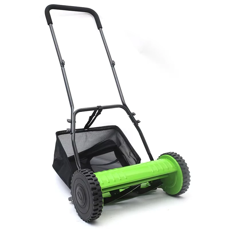 16-inch compacte duwgrasmaaier Lichtgewicht multifunctionele grassnijmachine voor kleine tuinvilla gazon en buitentuin