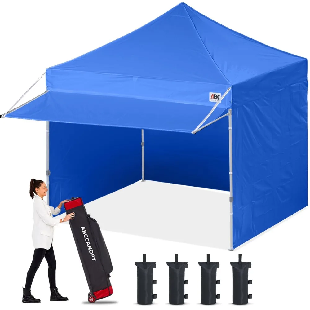 

10x10 Pop-up Awning Tent with Side Walls, Easy-to-Set-Up Awning, Customizable