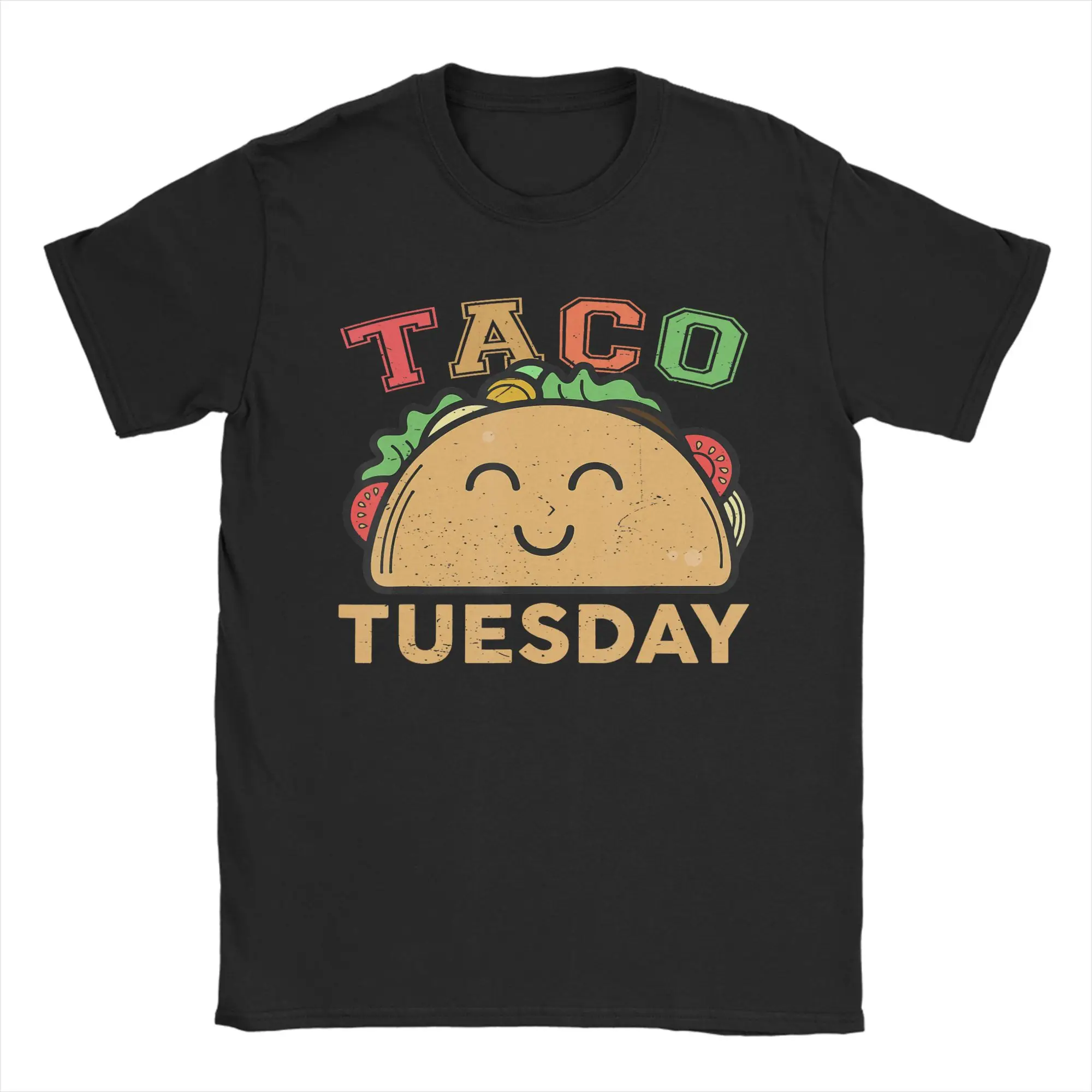 Men's T-Shirts Taco in the Rain Humor Pure Cotton Tee Shirt Short Sleeve  T Shirt O Neck Tops Gift Idea