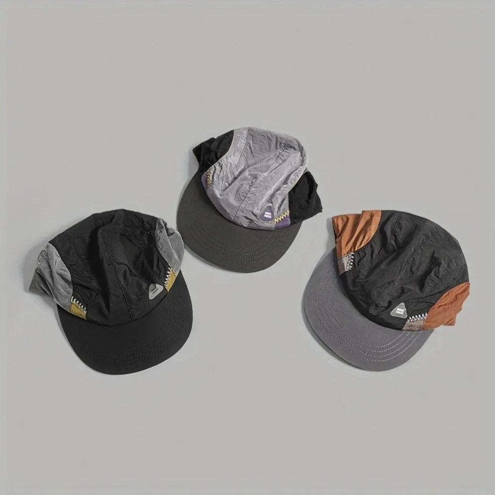 

New Flat-brimmed Baseball Cap Quick-drying Drawstring Sun Protection Caps Thin UV Protection Hiking Hats Summer