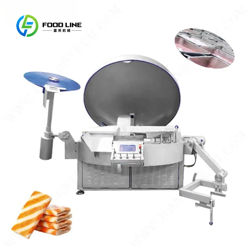 New Top-Performance Stainless Steel Industrial Vacuum Bowl Cutter | High-Speed Meat Emulsifier Machine | Precision Meat Paste