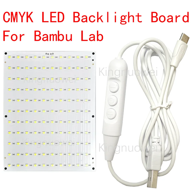 For Bambu lab CMYK LED Backlight Board Kit Lithophane LED Backlight Board Kit Dimmable cable Kit