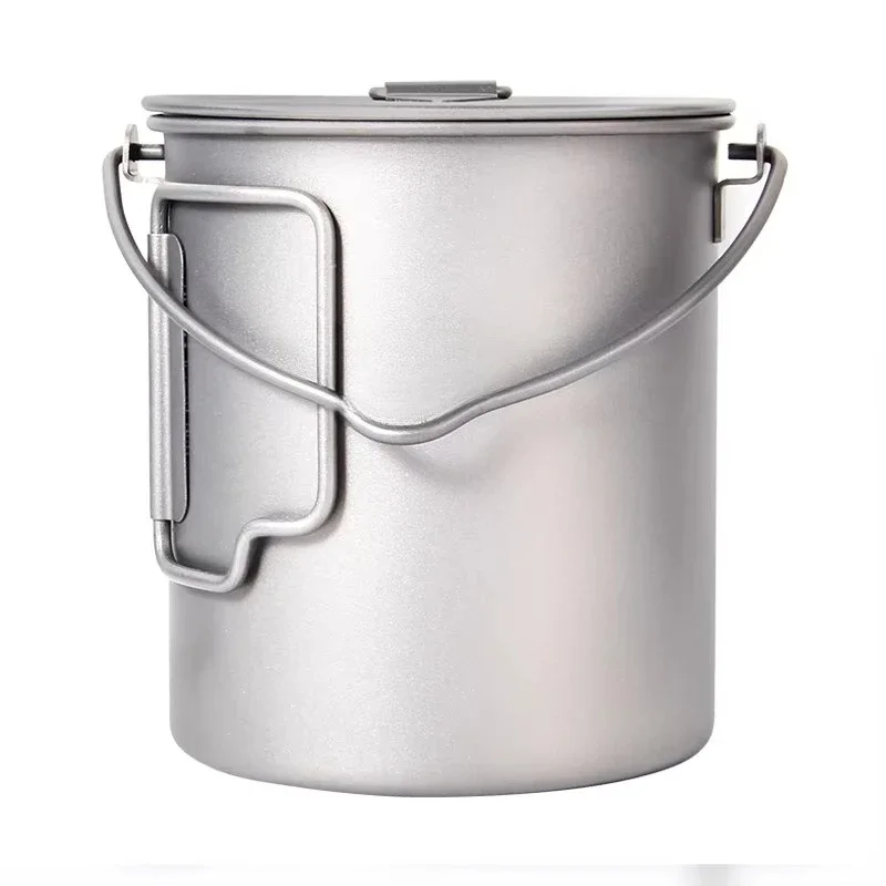 

Camping accessories Outdoor camping titanium cup 750ml titanium pot with removable handle water cup