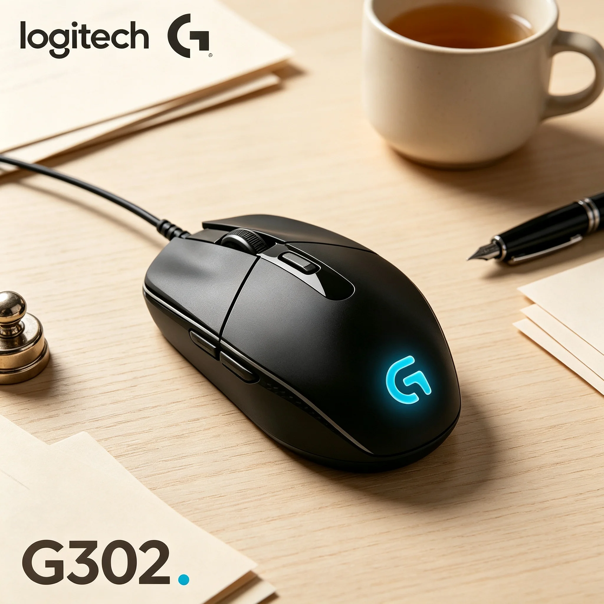 Original Logitech G302 Wired Gaming Mouse Daedalus Prime for CS2 Valorant PUBG LOL High Response Gaming Mice for PC Desktop