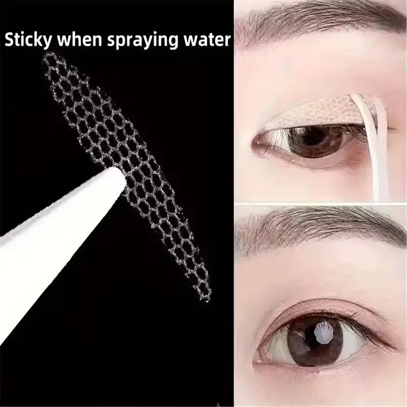 Koronkowe, siateczkowe, łezkowe naklejki na powieki w kształcie kropli, niewidoczne, tworzące podwójne powieki, cieniujące, w formie taśmy, do makijażu, narzędzie do powiek, 180 sztuk.