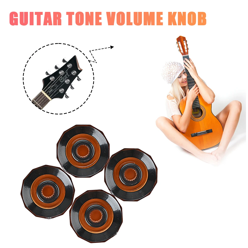 4Pcs/lot Guitar Tone And Volume Knobs Lampshade Style Guitars Replacement Parts 6mm for PRS Guitars Parts