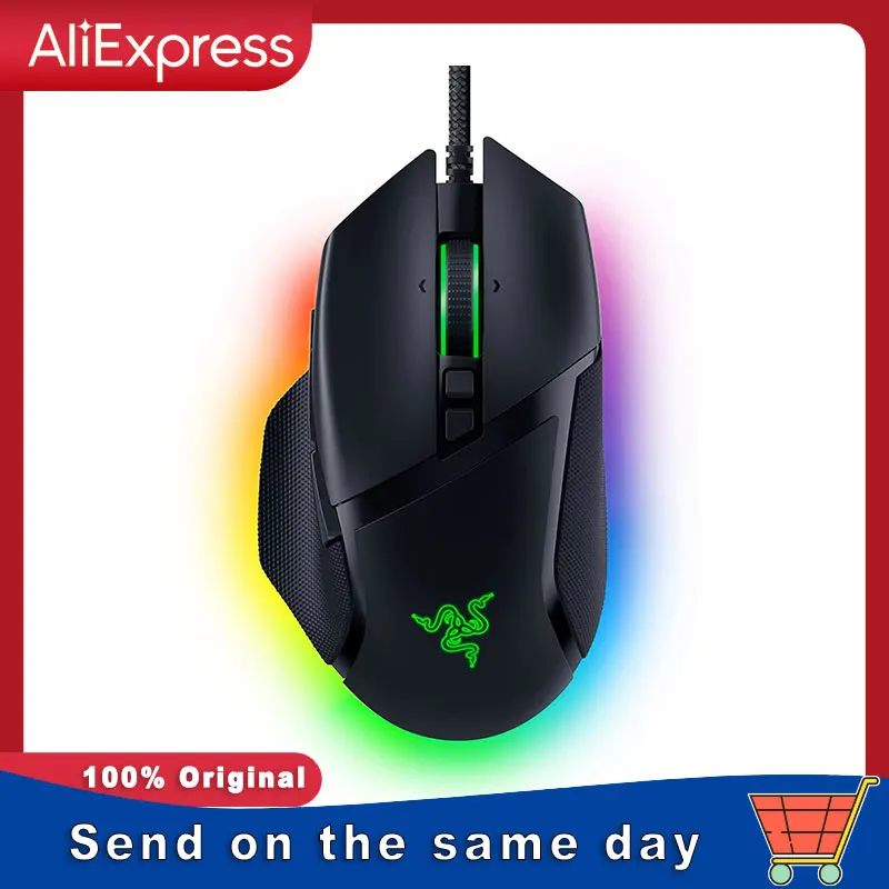 Razer Basilisk V3 Ergonomic Gaming Mouse Fastest Gaming Mouse Switch Chroma RGB 26K DPI Optical Sensor 11 Programmable Buttons