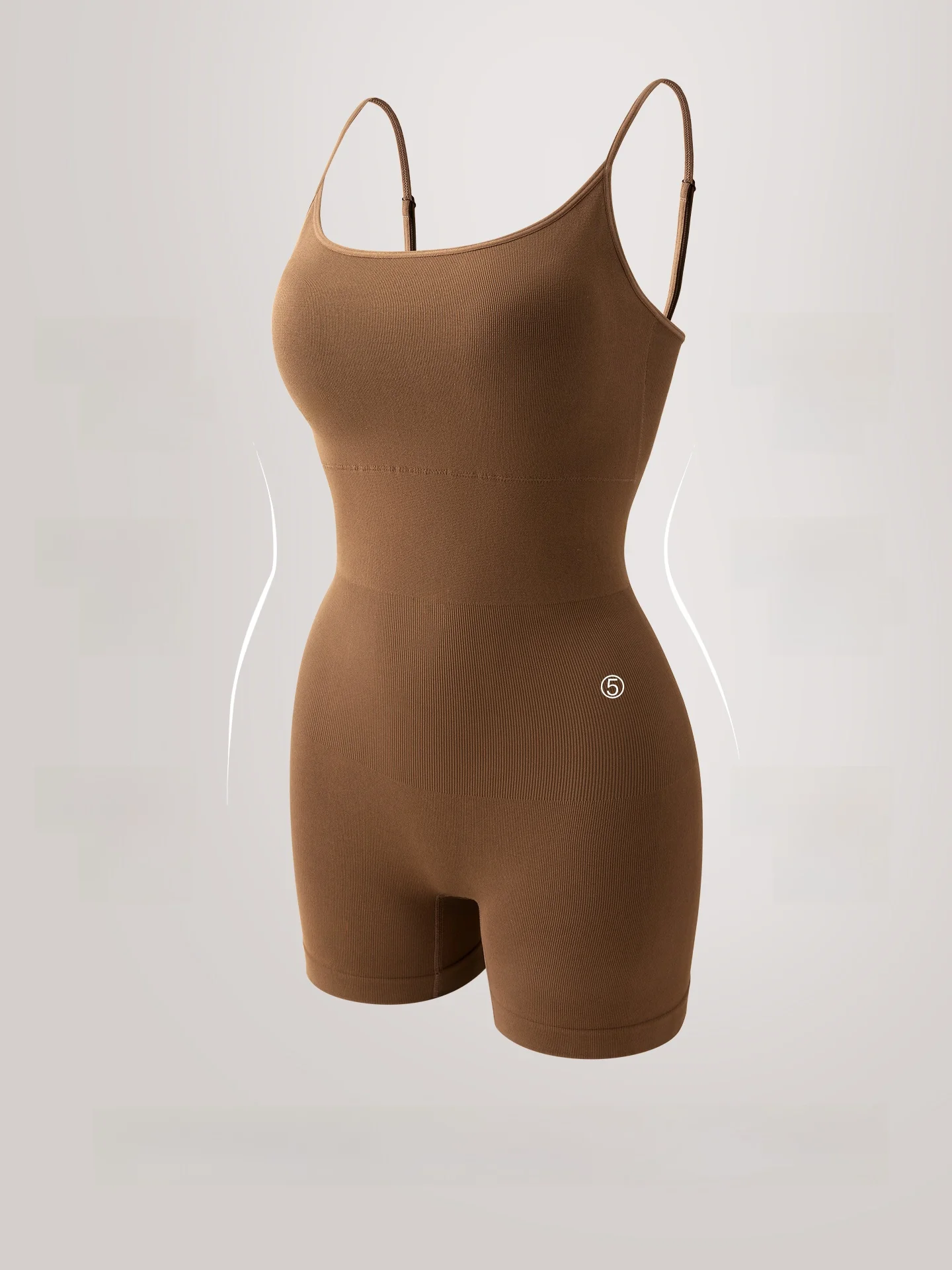 High Elastic One-Piece Shapewear Women's Belly Button Lifting Body Shape Show Beauty Body Slimming Suit Sexy V-Neck Three-Qua...