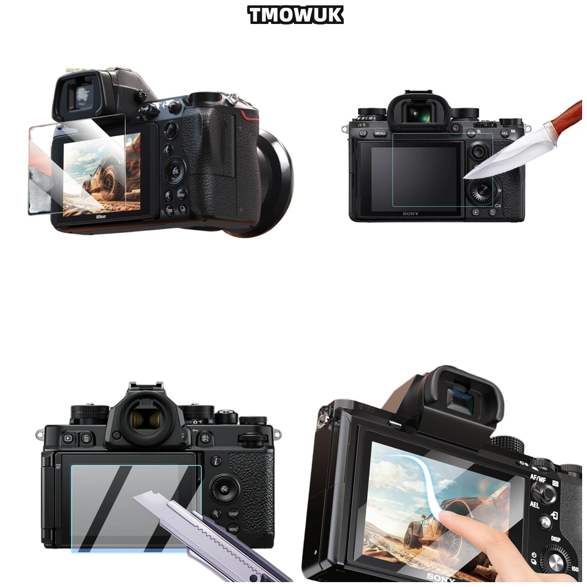 

For Nikon Z50 Anti-Slip Screen Protector - 9H Tempered Glass With Anti-Reflection & Curved Edge Design