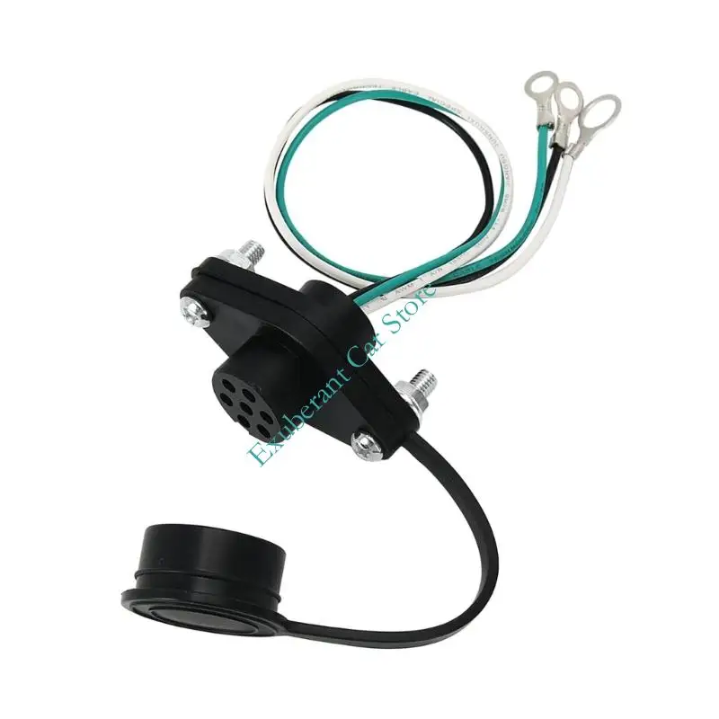 Winch Remote Socket Harness 16296, 12V Three-Wire Control Connection with Eyelet-Terminal Leads for 3 Wire/Pin Applications