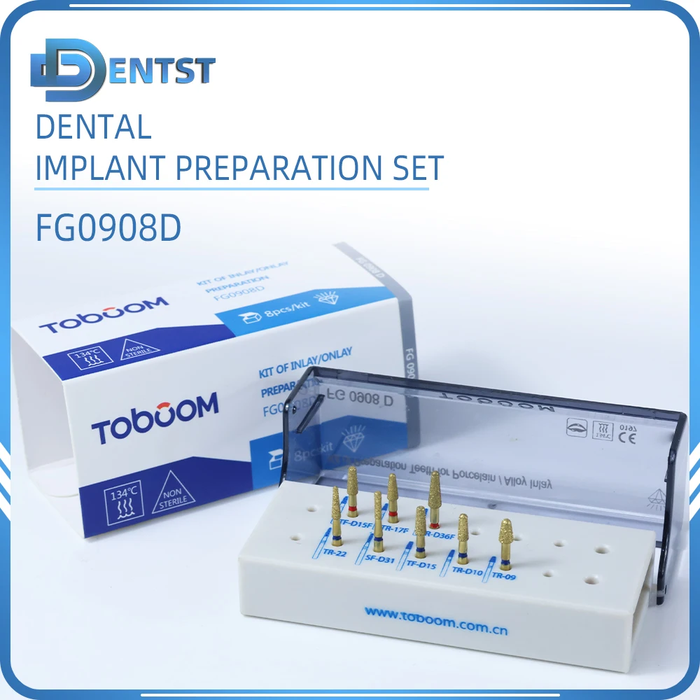 

8 шт./компл., набор стоматологических боров для инкрустации и накладки из сплава, боры из высокоскоростной стали FG0908D для стоматологической лаборатории