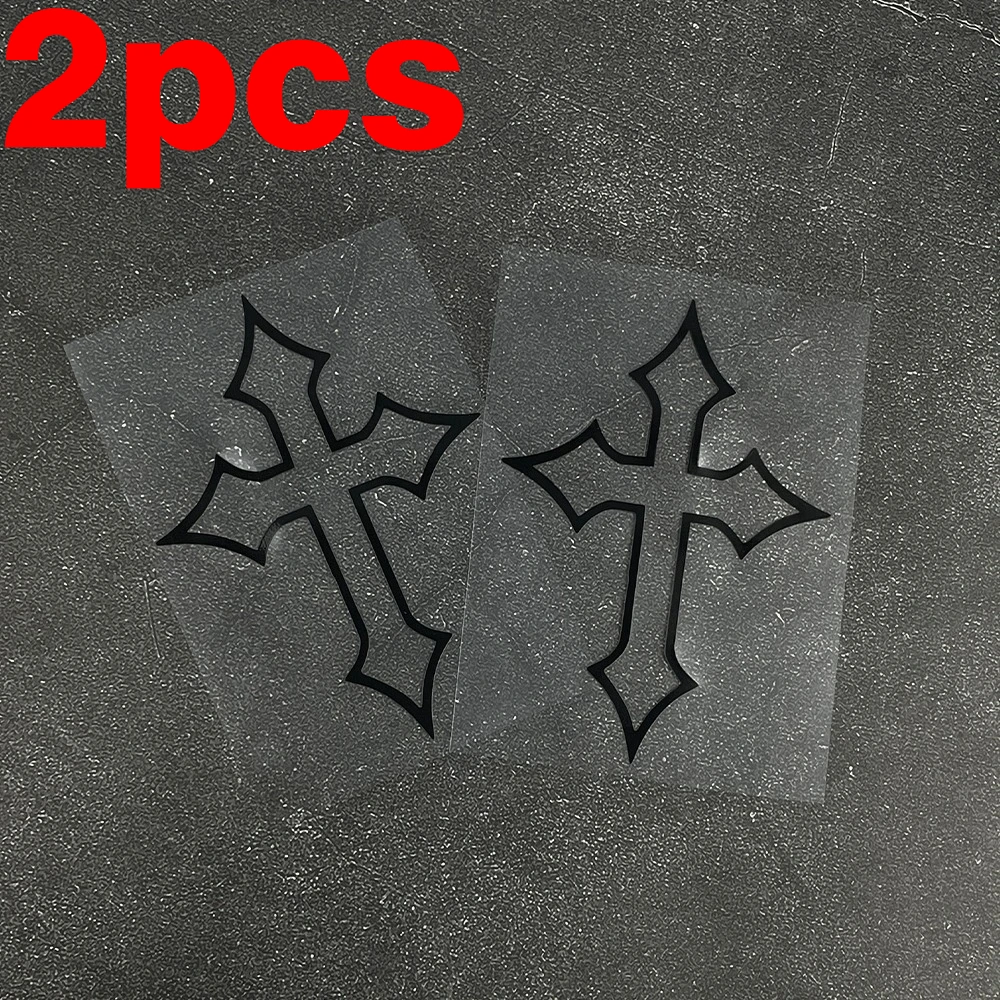 Cooler Kreuz-Vinyl-Aufkleber, wasserdicht, selbstklebend, universelle Dekoration für Roller, Verkleidung, Helm, Kraftstofftank, Heckbox, Kotflügel