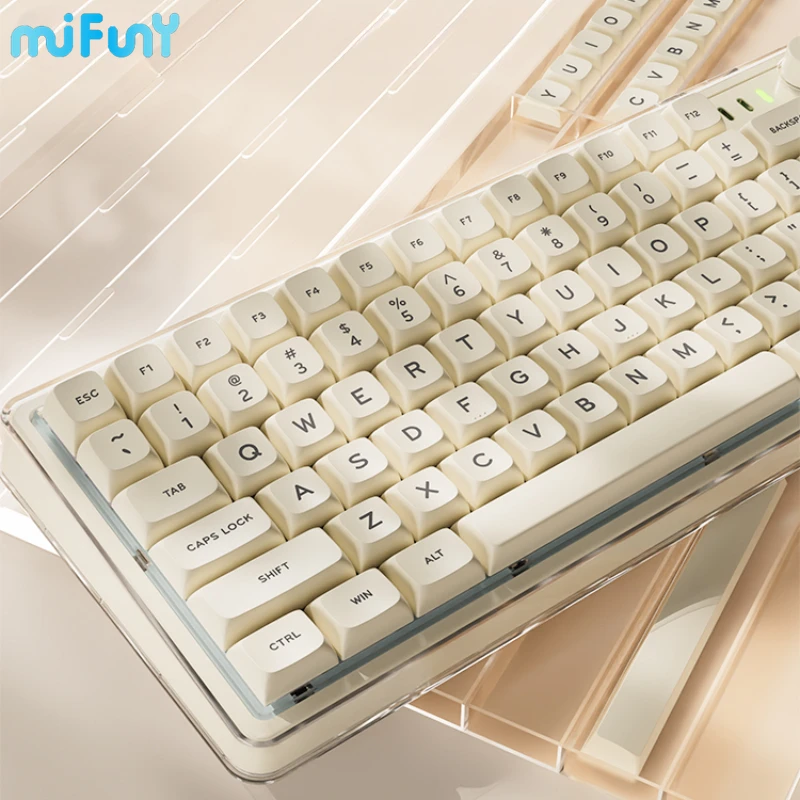 MiFuny V82Pro Wireless Mechanical Keyboard Mouse Set Bluetooth Tri Mode Hot Swap RGB Backlit Customize Office Gaming Keyboards