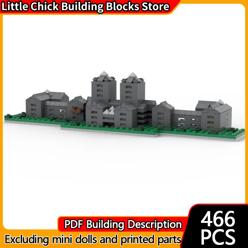 City Street View Model MOC Building Bricks Urban Block Landscape Modular Technology Gifts Holiday Assemble Children Toys Suit