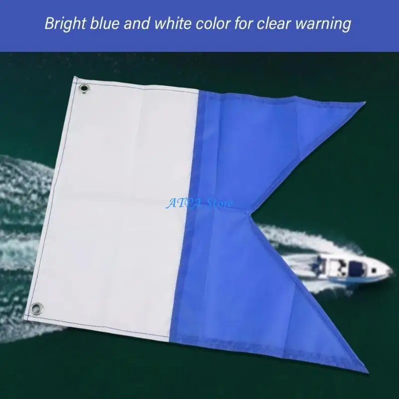 U13C Universals Scubas Dive Flags Diving Diver International Flags White And Blue Scubas Diving Dive Boats Flags Marker Enduring
