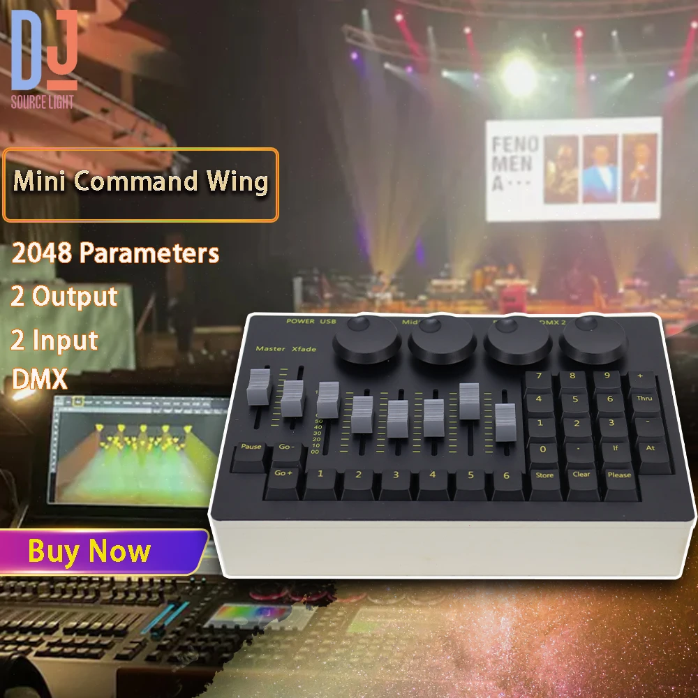 stage light controller mini comando wing console iluminacao dj movendo a cabeca de luz disco party club equipamento de casamento ma 01