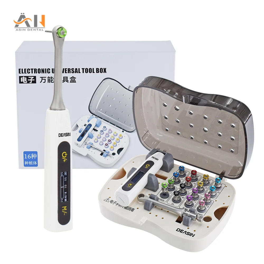 

Dental Implant Surgical Manual Kit With 16 Screw Drivers Dental Electric Implant Torque Wrench Dental Equipment