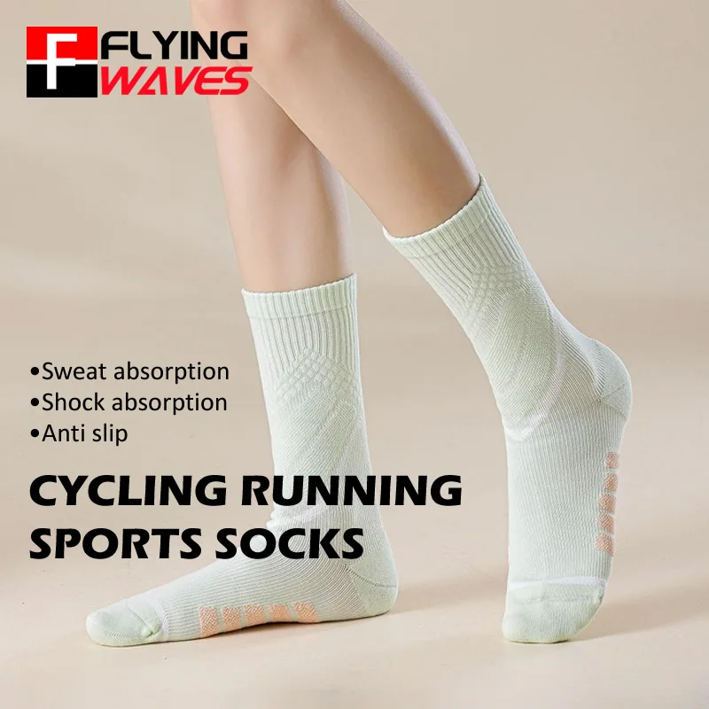 

Профессиональные женские спортивные носки, поглощающие пот, противоскользящие, амортизирующие для подростков, походы на велосипеде, бадминтон, бег