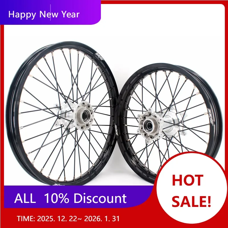 

【2025】 Комплект ободов мотоциклетных колес MX Enduro для грязи, подходит для KTM 125 250 EXC SX XCF XC-F 2003-2024, литые серебряные ступицы