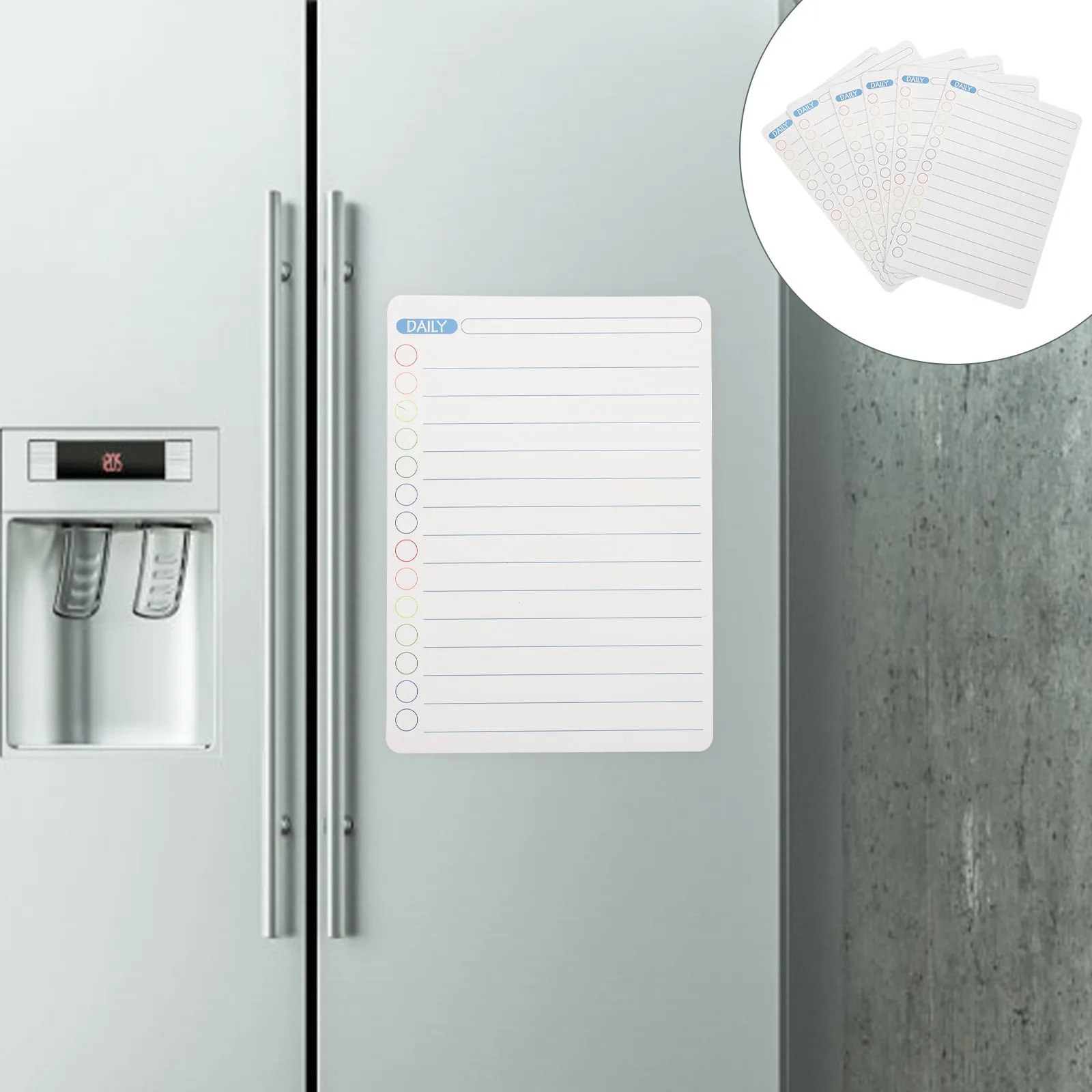 

6pcs Magnetic Planner Board for Fridge Dry Erase Whiteboard Reusable Schedule Daily Work List Soft Magnetic Plan Board