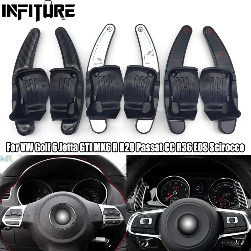 Carro Volante Shift Paddle Extensão, Auto Direct Shift engrenagem para VW Golf 6, Jetta, GTI, MK6, R R20, Passat CC, R36, EOS, Scirocco